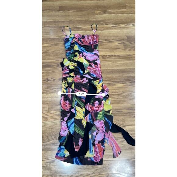 ROCOCO SAND multi floral bodycon Chris Midi Dress small - Picture 8 of 14